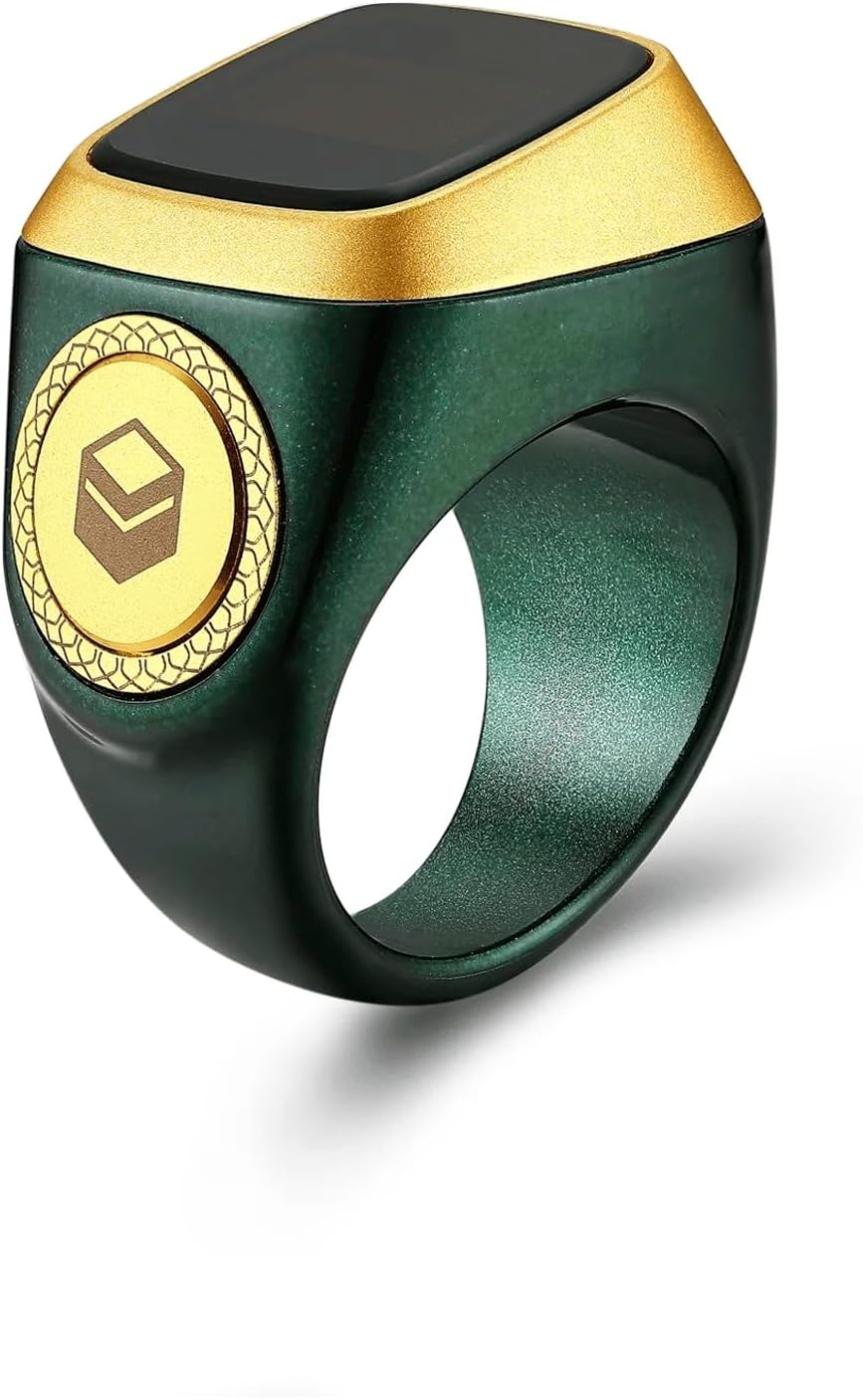 Adhan Reciting Digital Ring Rosary Dhikrmatik - Green Green
