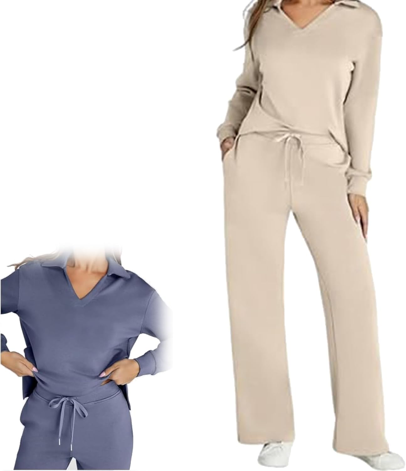 Womens 2 Piece Sets Outfits Casual Long Sleeve Sweatsuits Set - Breathable & Wrinkle Resistant Sweatsuits Sets