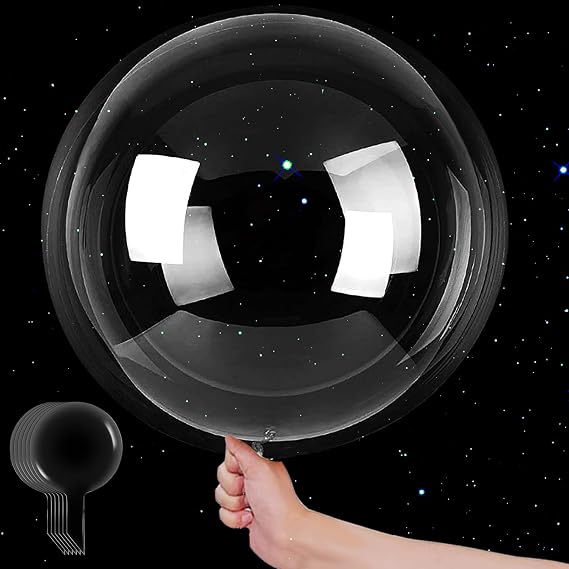YOUYIKE 30 Pcs Bobo Balloons, 12 Inch Large Transparent Bubble Balloon Fillable, XXL Large Balloon, Round Bobo Balloons for Wedding, Birthday, DIY Party & Carnival Decorations