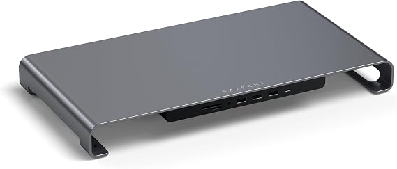 Satechi USB-C Hub Monitor Stand, 3 USB 3.0 Ports, For Desktop Computers
