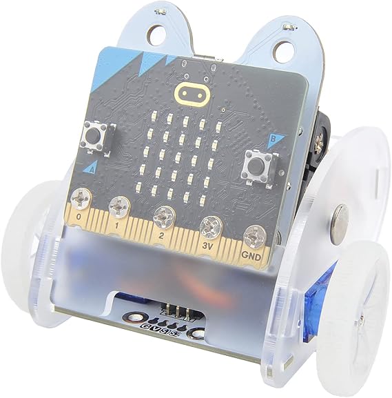 ELECFREAKS Micro Bit Ring: Bit Car Kit BBC Micro:bit Car DIY Programmable Kit Makecode Project Micro:bit Coding Starter Kit with Wiki Tutorial Micro:No Bits