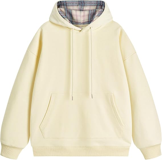 Drawstring Sweatshirts for Men Loose Long Sleeve Solid Casual Hooded Pullover Shirts lightweight Athletic Hoodies