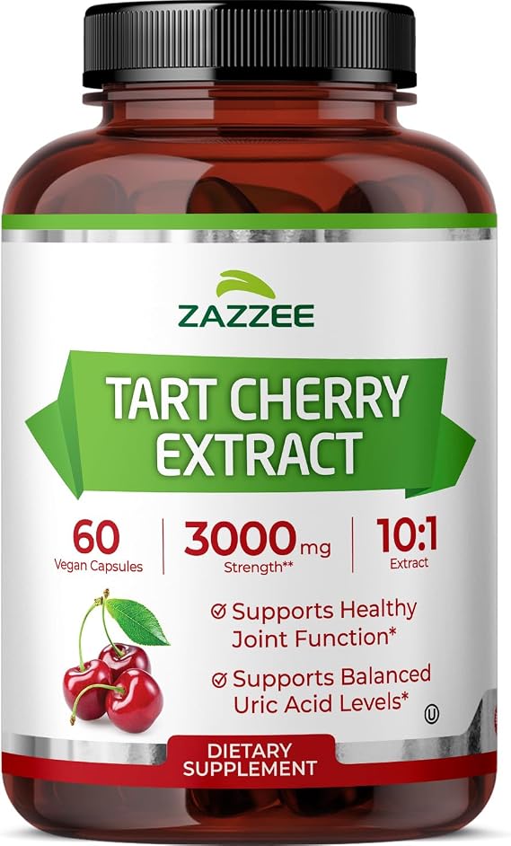 Zazzee Tart Cherry 10:1 Extract, 60 Vegan Capsules, 2 Month Supply