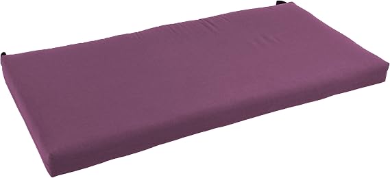 Blazing Needles Solid Twill Loveseat Cushion, 42" x 19", Grape
