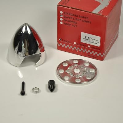 RC Spinner 2.5inch 63.5mm Aluminum Alloy 2-Blade Fairing Spinner for DLE Engine DLE20, FS120, All YS Four Stroke Engine