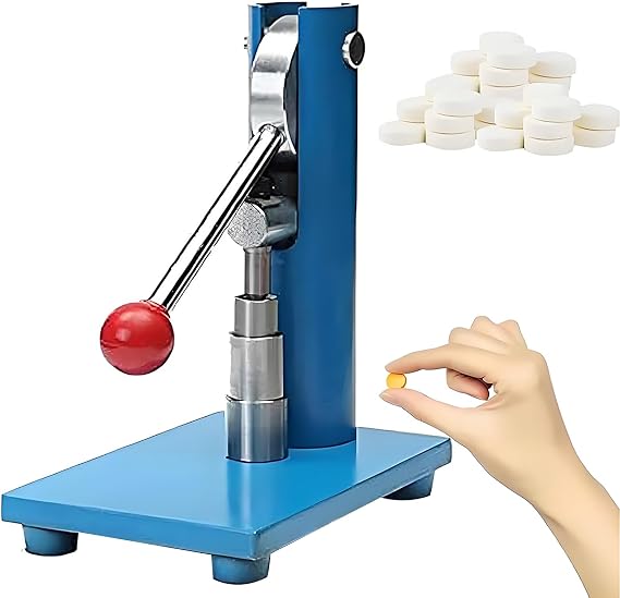 Small Manual Tablet Press Household Laboratory Powder Tablet Press Tablet Press Machine, DIY Making Tableting Tool for Benzoic Acid, Coal Samples, Western Medicine Powder 12mm