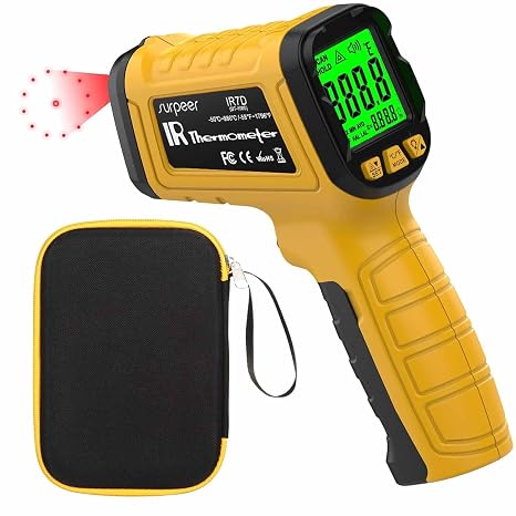 Infrared Thermometer Temperature Gun 1796F, 50:1