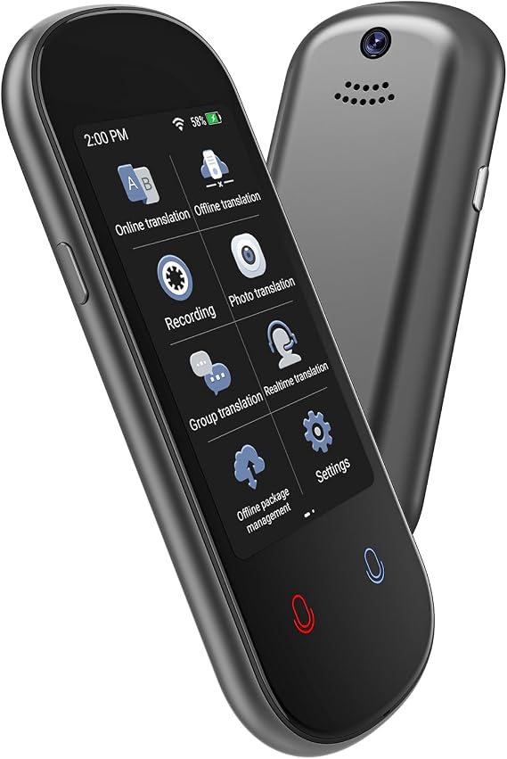 Language Translator Device 137+ Languages Instant Two-Way Translator Device, Real Time Voice Translation Device Support Online/Offline/Photo Translation with 3HD Touchscreen for Business Travel Gift