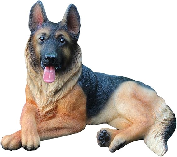 Resins German Shepherds Miniature Figurine Ornament Realistic Wolf Dog Statue For Animal Enthusiasts And Collectors