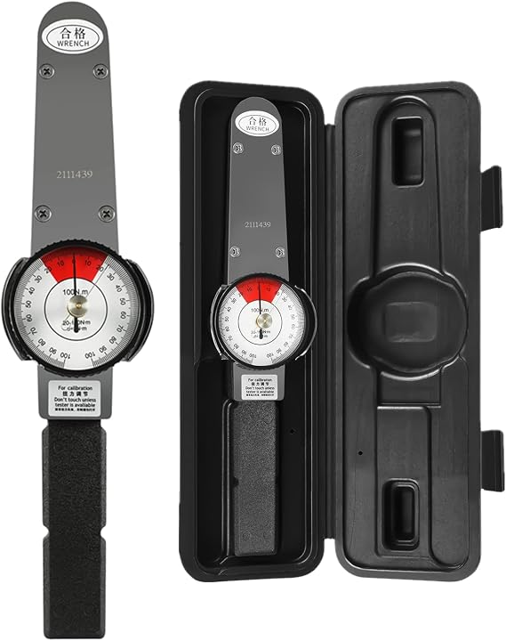 Dial Indicator Torque Wrench Indicating Torquemeter 1/2" Drive 0-100 Nm High Precision Torque Meter Professional Measure Tool, 3% Accuracy