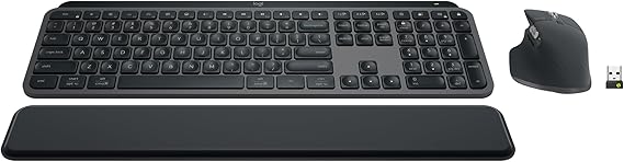 Logitech MX Keys S Combo Performance Wireless Keyboard and Mouse - Graphite