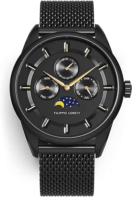 FILIPPO LORETI | Venice - Watches for Men, Moonphase, Multiphase - 40mm Stainless Steel Case, Japan Movement - Gift