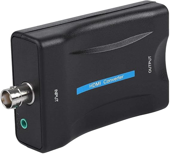 Lazmin112 BNC to for HDMI Converter, HD 1080P/720P Display Video Adapter Monitor, Connect High-Definition TV, High-Definition Projector, etc.