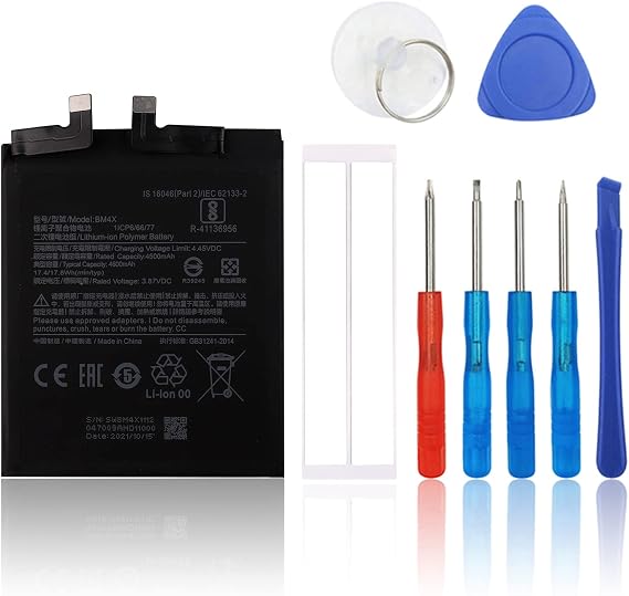Replacement Battery BM4X Compatible with MI 11 with Tools