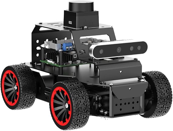 ROS2 Robot Car for RaspberryPi ChatGPT Large AI Model Programmable AI Vision Robot Ackermann Chassis SLAM Mapping Auto Driving Voice Control, Python Robotic for Adult, MentorPi A1 Standard & RPi5 8G
