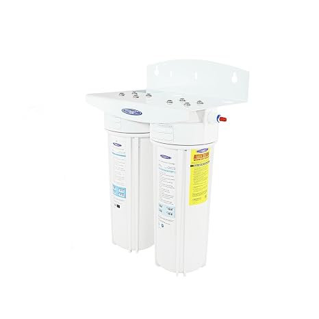 Crystal Quest Smart Under Sink Water Filter System | Smart + Carbon Block + Sediment Filter |Double| Filters 10,000 gallons