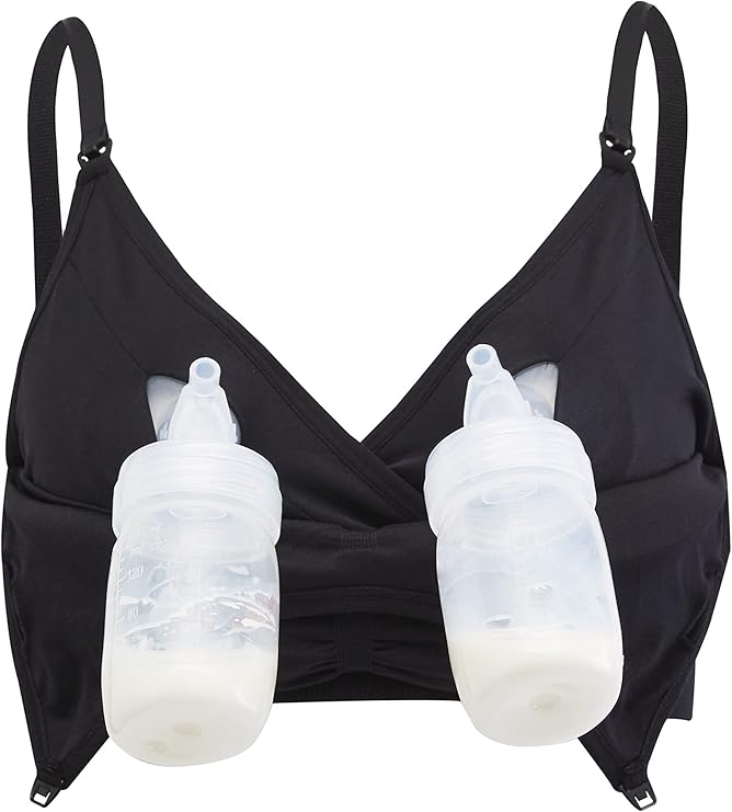 Motherhood Maternity Womens Hands Free Pumping Seamless Clip Down Nursing Bra for Breastfeeding