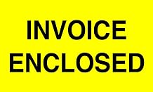 MACO - Invoice Enclosed - Label, 3 x 5 Inches, Fluorescent Yellow, 500 Labels per Roll, 1 Roll Each (MDWR3)