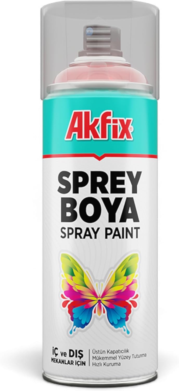 Akfix Spray Paint, High Coverage, Indoor and Outdoor Use, Nitro-Combi Quality, UV Resistant, Quick Drying, Scratch and Impact Resistant, Multi-Purpose Decorative Paint Bright Blue
