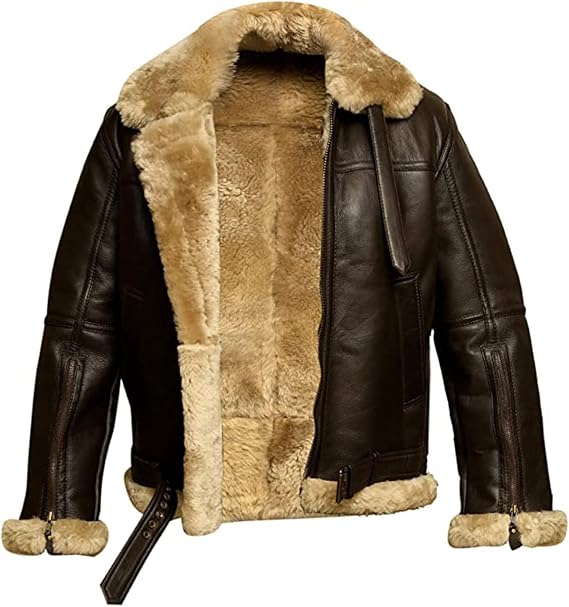 Tom Hardy Dunkirk Farrier Shearling Bomber Leather Jacket