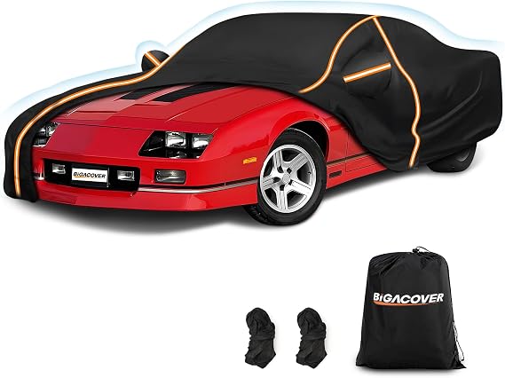 Car Cover for Chevy Camaro 1982-2002, 210D Oxford Cloth and Cotton Cover