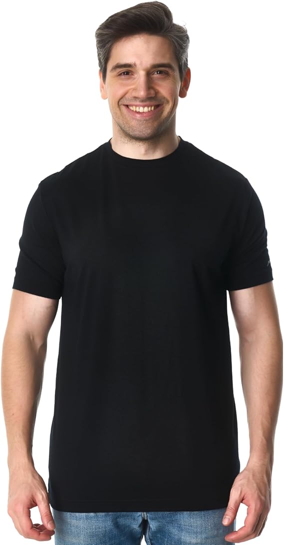 100% Merino Wool Shirt Men - Short Sleeve Top Sport Thermal Base Layer | Lightweight, Breathable Merino Wool Undershirt, Naturally Odor-Resistant, Moisture-Wicking, Ideal for Hiking, Sport, Travel