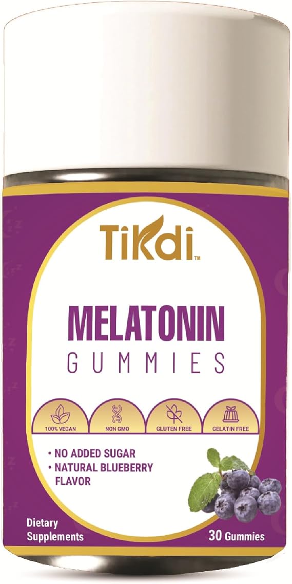 Melatonin 5mg Gummy - 30 Count - Vegan, Non-GMO, Gluten-Free, Gelatin Free, No Added Sugar