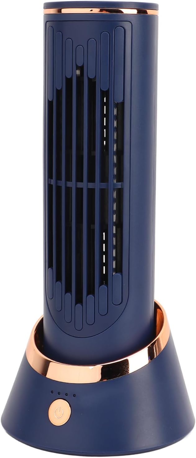 Small Personal Tower Fan Without Blade, Table Tower Fan 5 V 2A ABS 3 Speed Type C for Office