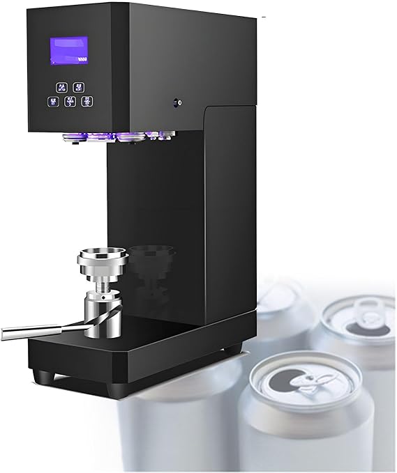 Semi Automatic Can Sealer Machine 370W Commercial Cup Sealing Machine with Counter for Soda Cans