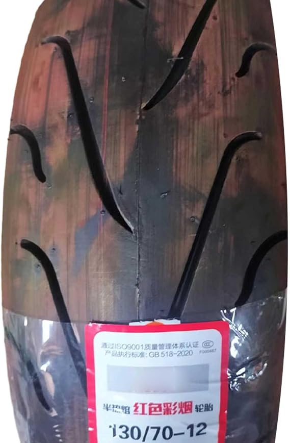 130/70-12 Tire Smoke Bomb Red | Tubeless Tires