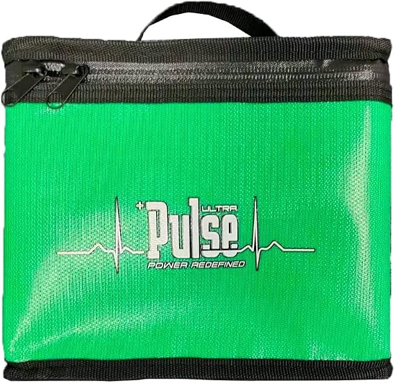Pulse Lipo Safe Bag Green Size XL (400 x 230 x 280mm) - Lipo Battery Storage Guard Safe Pouch for Charge & Storage (HELIDIRECT)