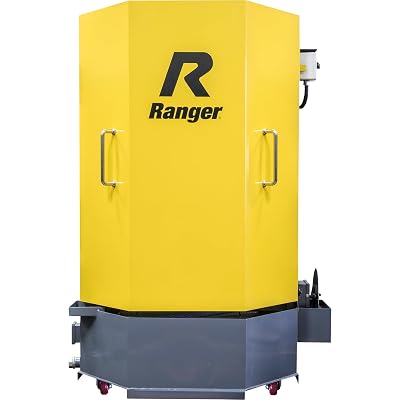 Ranger Powerful 50 Gallon Tank 70 GPM Pump Professional Spray Washer Cabinets wSkimmer Simple Operating Vehicle Parts Cleaner Deluxe Dual Heaters & Low Water Shutoff Convenient Tank Drain