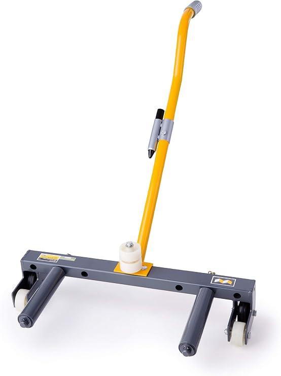 Rolling Wheel Dolly for Changing Car, Truck, Skid Steer, ATV, and Trailer Tires, Tire Lift for Large and Small Vehicles, 3 Roller Positions, 485 Pound Capacity