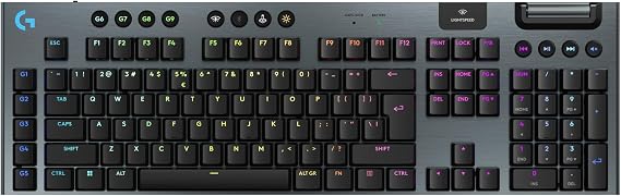 Logitech G G915 X LIGHTSPEED Low-Profile Wireless Gaming Keyboard, QWERTY US International Layout, Tactile - Black