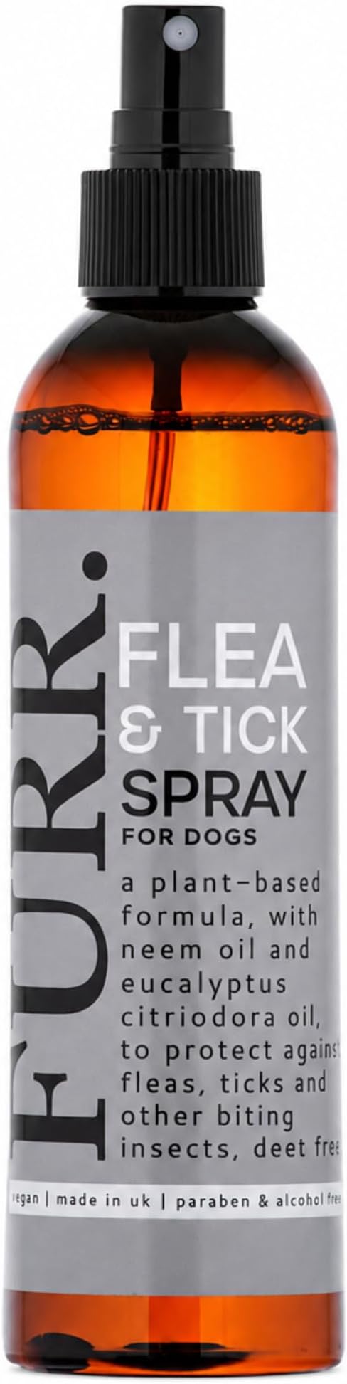 FURR Flea & Tick Spray for Dogs 250ml, Natural Plant-Based Formula with Neem Oil & Citrepel® 75, Soothes Skin with Aloe Vera, Safe for Puppies Over 6 Weeks, DEET-Free, Eco-Friendly