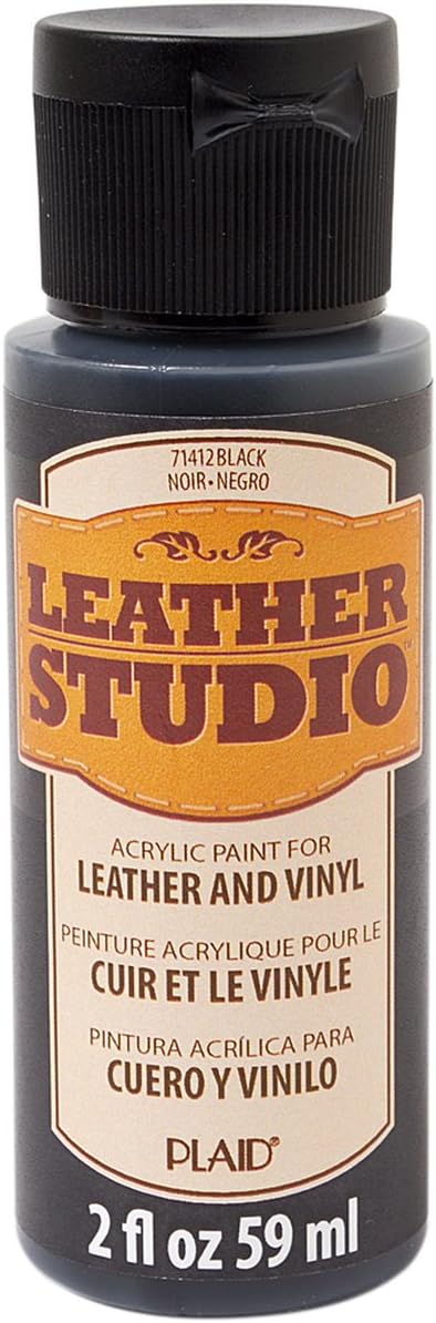 Leather Studio Leather Paint (2-Ounce), 71412 Black
