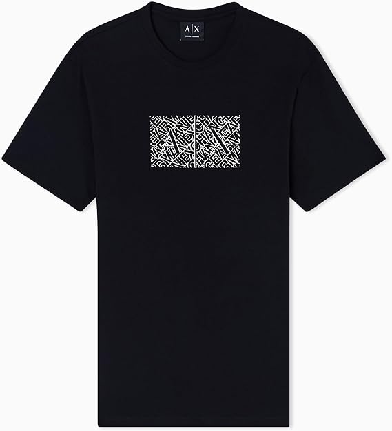 Armani Exchange Men's Short Sleeve Jersey Box Logo Tee Slim