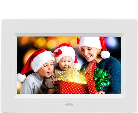 7 Inch Digital Picture Frame IPS Display with Remote Control USB SD Card Supported Digital Photo Frame Video Music Slideshow Calendar/Alarm Clock