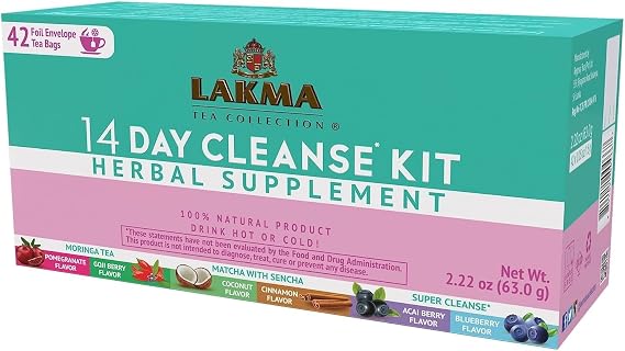 HYLEYS Lakma 14 Day Cleanse Kit Green Tea - 42 Tea Bags