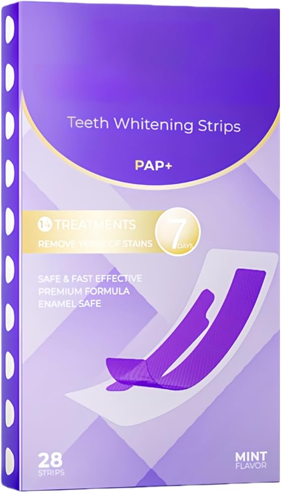Purple Teeth Whitening Strips, 14 Packs 28 Pcs, Teeth Whitening Kit for All Teeth Shapes, Fast &amp; Easy to Use, Effectively Whitens Teeth for Daily Use by Men and Women