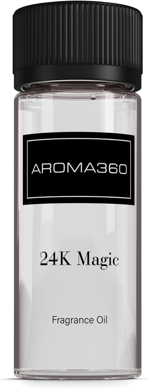Aroma360-24K Magic Fragrance Oil Blend 50ML | Hotel Inspired Luxury Essential Oil Diffusers Aromatherapy Scent Diffuser Oil | Citrus Beginning of Bergamot, Lemon & Lemongrass with Notes of Jasmine