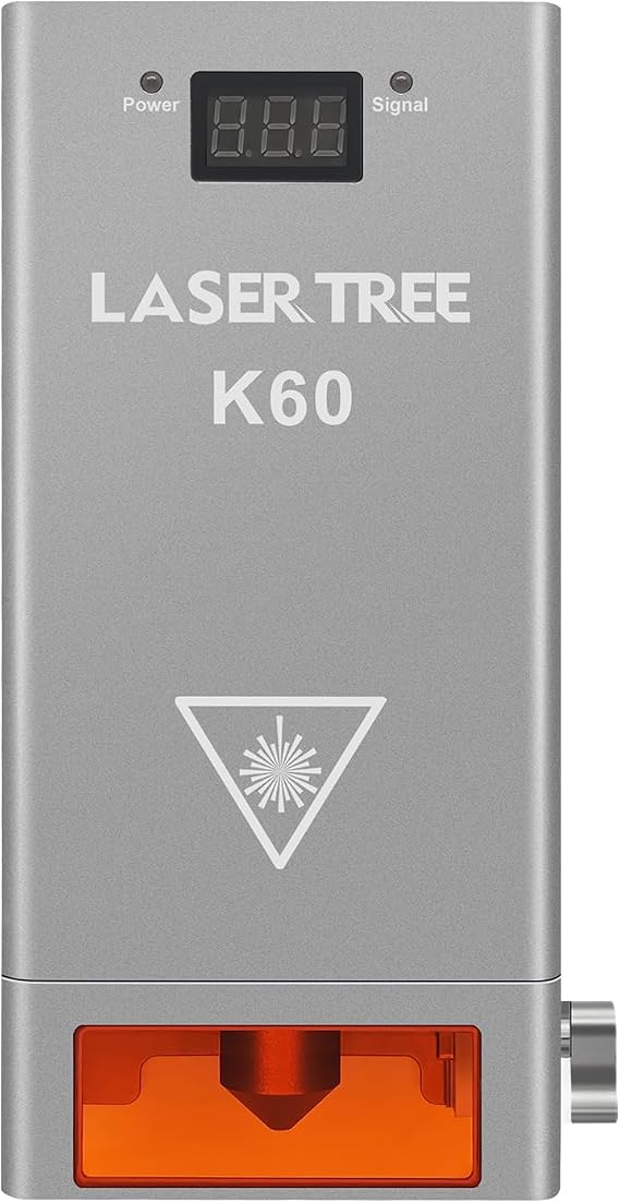 Laser Tree Laser Cutter Module, 60000mW(60W) Output Power, Switchable Diode Laser Cutting Module for Laser Engraver Machine, Designed for Powerful Cutting, Higher Accuracy Laser Module with Air Assist | Switchable Diode, Air Assist Nozzle, High Accuracy, Powerful Cutting, for Laser Engraver & Cutter Machines, 60000mW, Class 4