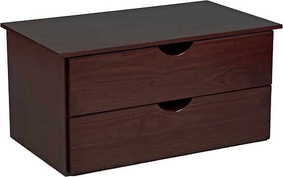 Palace Imports 100% Solid Wood Kyle 2-Drawer Internal Chest, Java