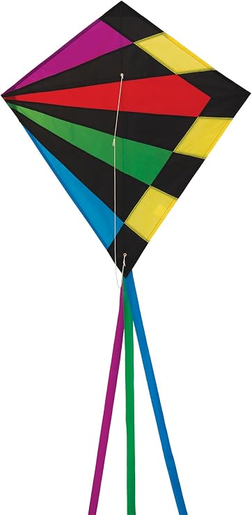In the Breeze Rainbow Rays Diamond Kite, 30-Inch