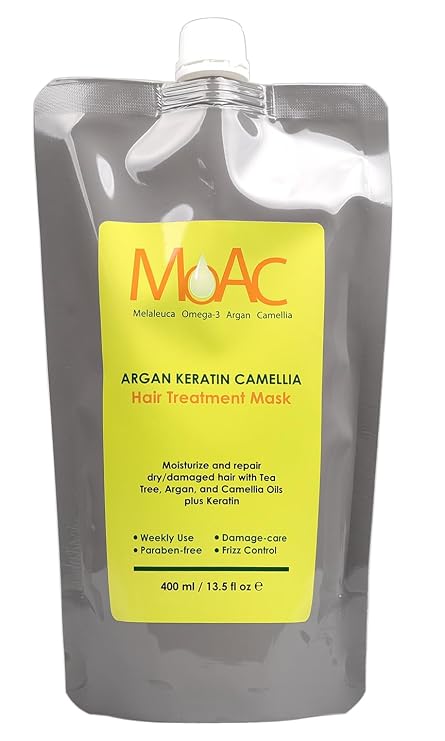 Moac Argan Keratin Camellia Hair Treatment Mask KBeauty Deep Conditioning Mask for Dry and ColorTreated Hair 13.5 fl.oz.