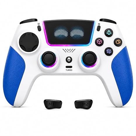 JUNHUAN Wireless Hall Effect Controller for PS5 Series with Back Paddles