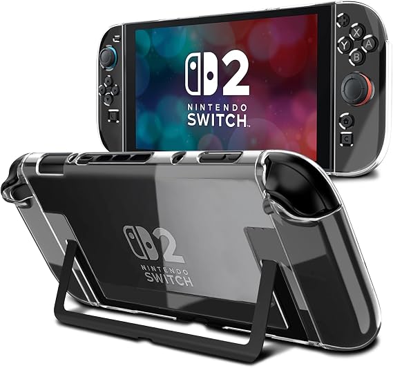 Switch 2 クリアカバー Nintendo Switch2 2025に対応 ドック装着可能｜PiMivco スイッチ2分体式ケース 強化PC+柔軟TPU 透明 軽量・耐衝撃・簡単着脱 透明