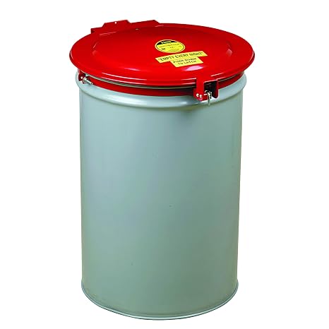 Justrite 26753 New Self-Latching Safety Drum Cover, Red