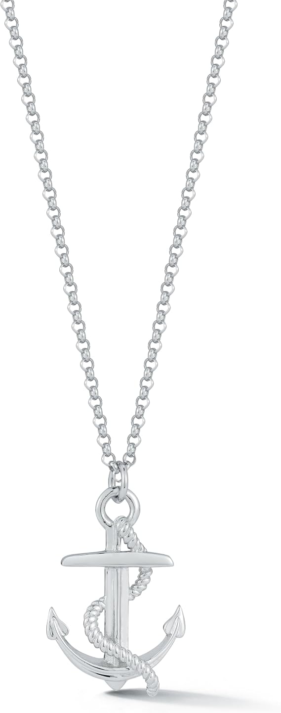Anchor Necklace, Silver