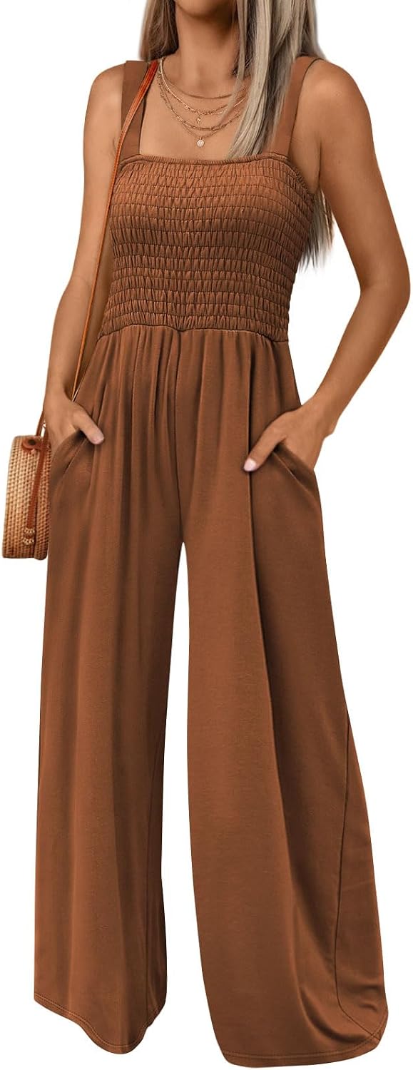 AUTOMET Womens Jumpsuits Casual Jumpers Summer Rompers Sleeveless Loose High Waist Wide Leg Overalls with Pockets 2025